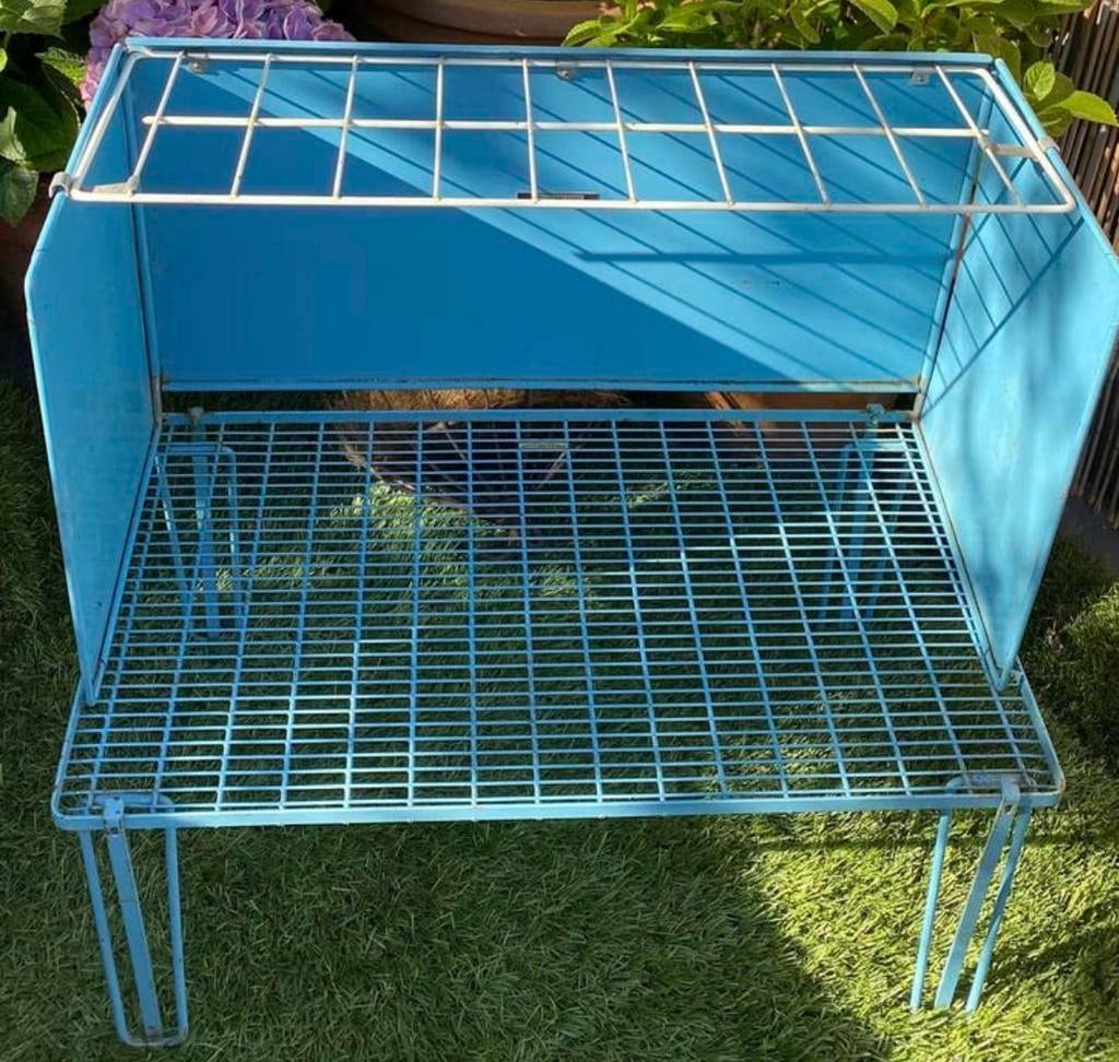 Vintage metaal inklapbaar tafeltje met windscherm, Ophalen, Gebruikt, Campingtafel