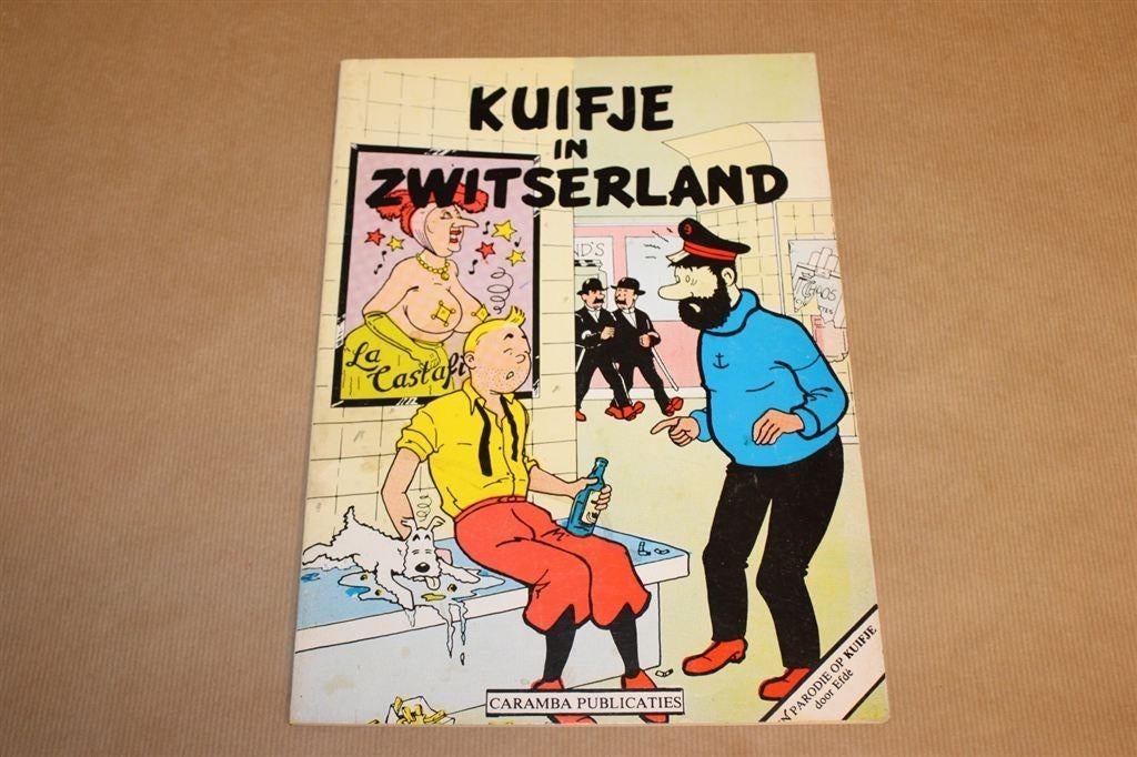 Kuifje in Zwitserland - Parodie uitgave, Boeken, Stripboeken, Eén stripboek, Ophalen of Verzenden, Gelezen