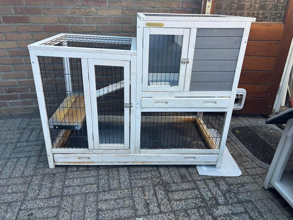 Grootplezier konijnenhok, Dieren en Toebehoren, Knaagdieren en Konijnen | Hokken en Kooien, Ophalen, 90 cm of meer, Konijn, Hok