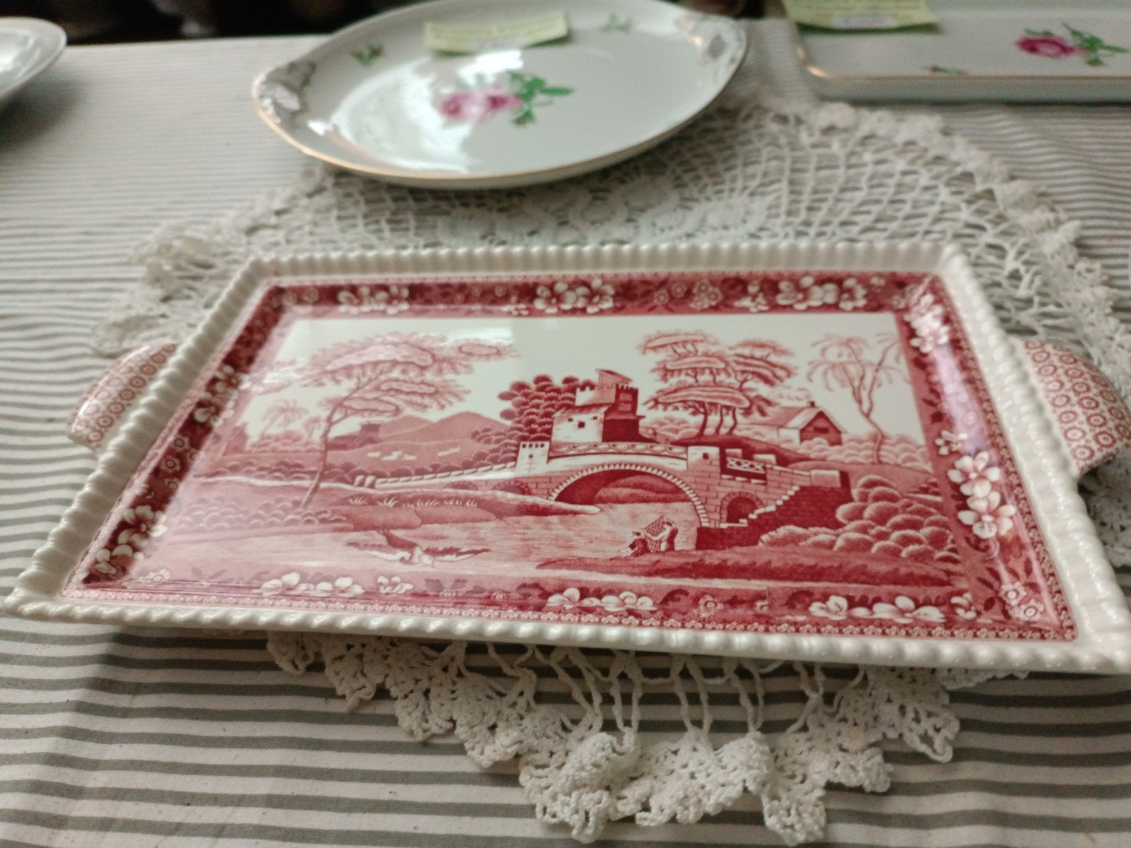 Copeland SPODE Red Tower cake schaal SALE, Ophalen of Verzenden