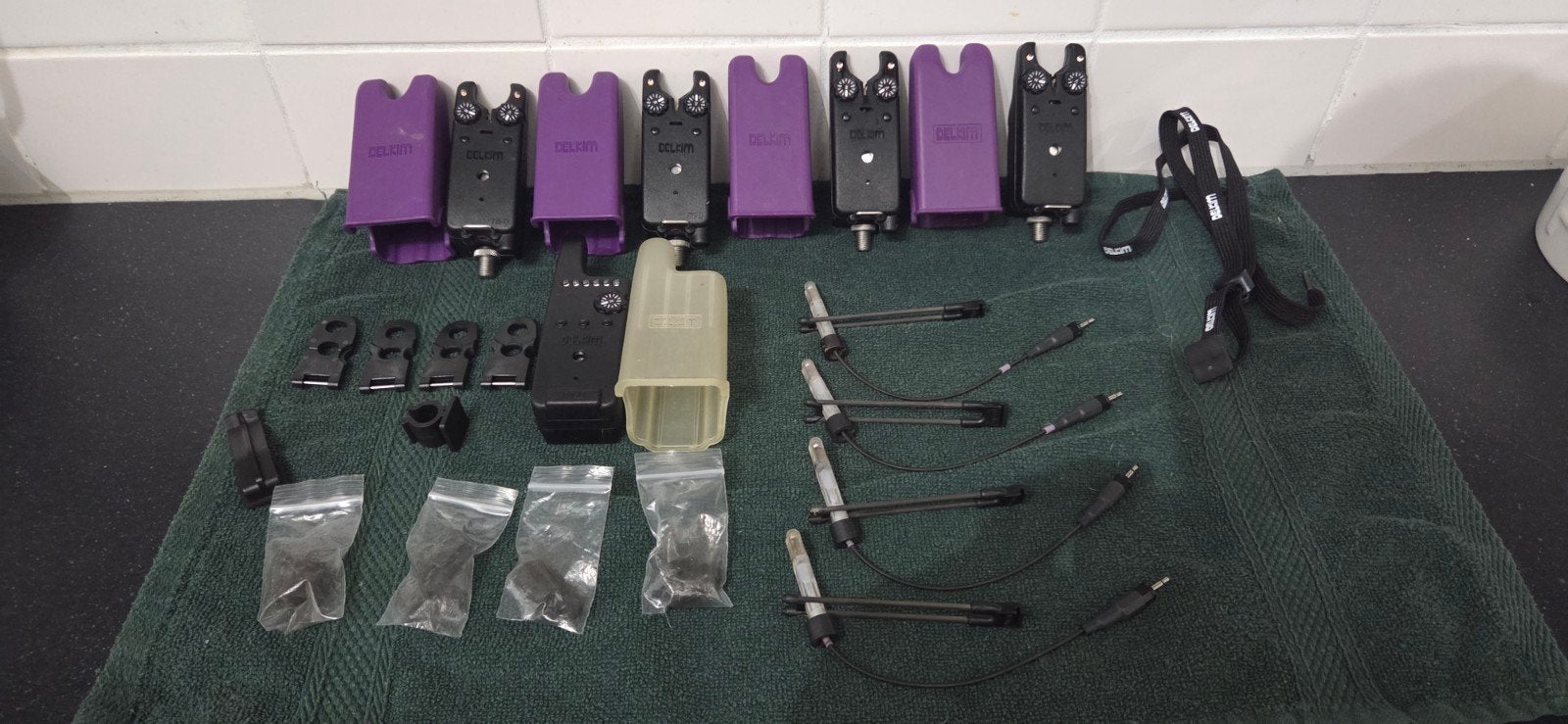 Delkim TXI-D Beetmelders Set (4 stuks) met Receiver, Watersport en Boten, Ophalen of Verzenden, Gebruikt, Overige typen
