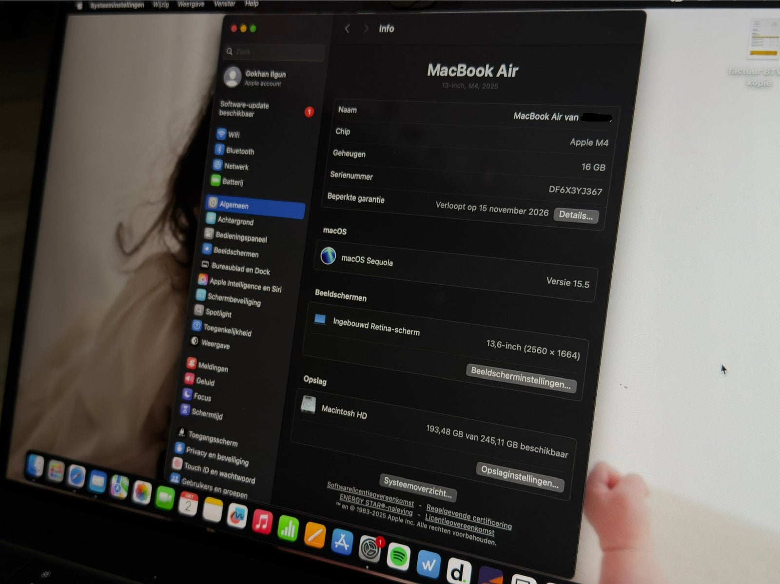 Foto 7 van MacBook Air 13 inch M4 256GB ZO GOED ALS NIEUW