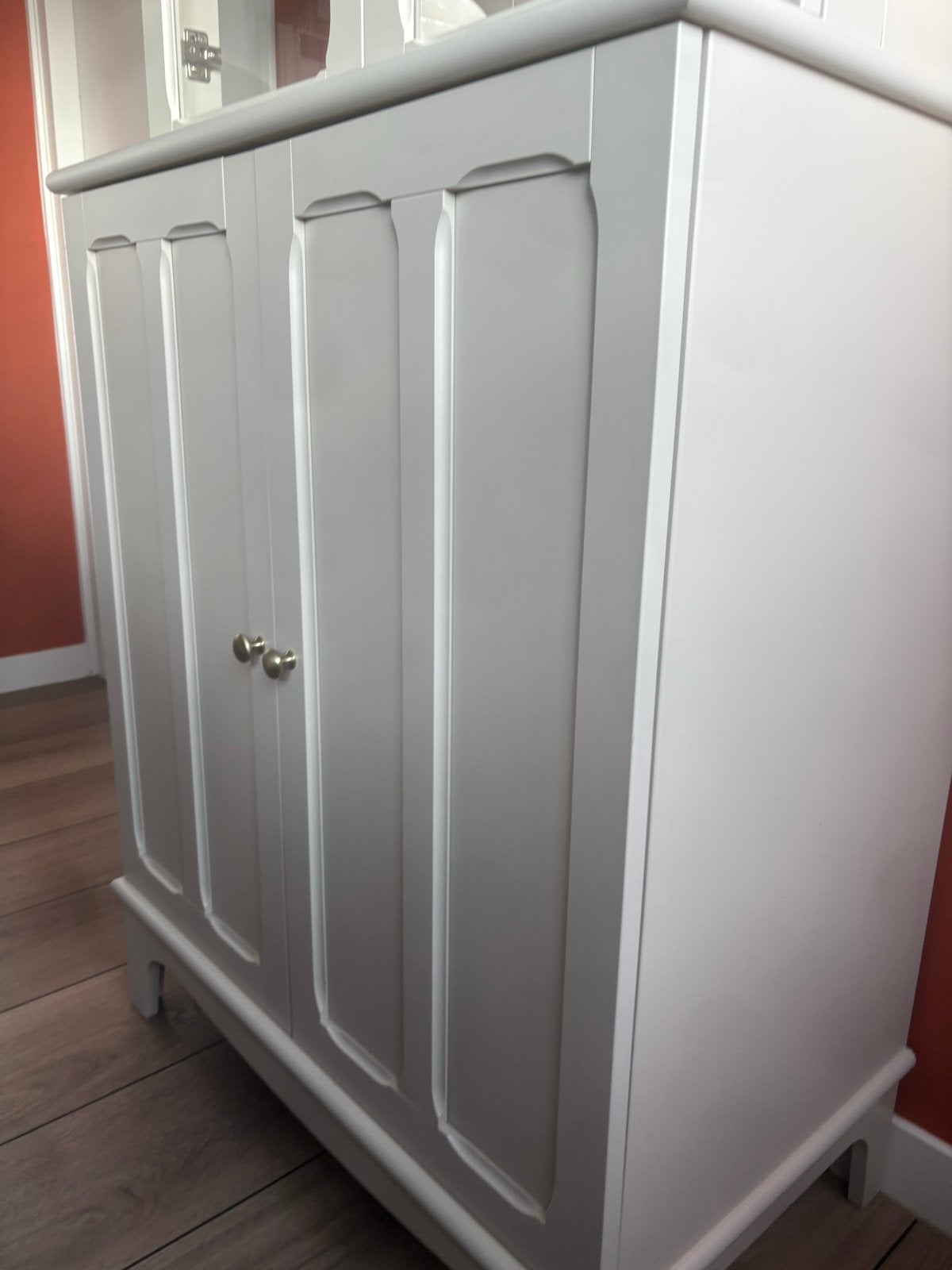 IKEA LOMMARP Vitrinekast / Buffetkast Wit - Landelijk/Klassi, Ophalen, Gebruikt, 50 tot 100 cm, Glas
