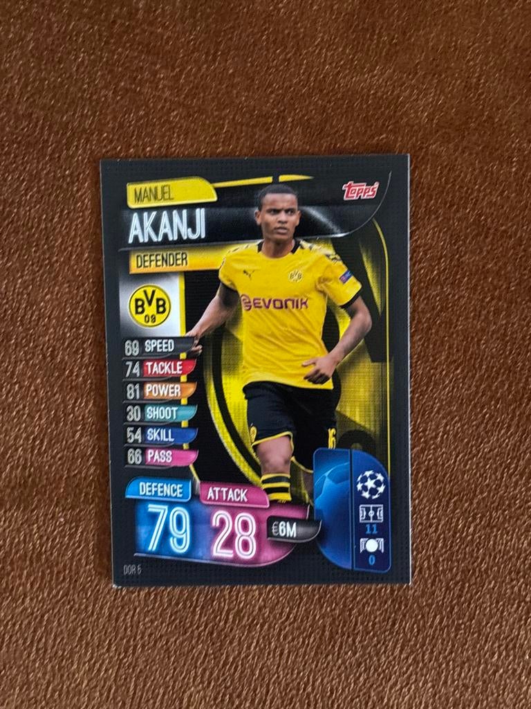 Manuel Akanji Topps Match Attax Champions League Kaart, Ophalen of Verzenden, Zo goed als nieuw, Losse kaart
