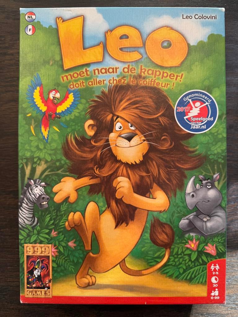999 Games kinderspel Leo moet naar de kapper, Ophalen of Verzenden, Gebruikt