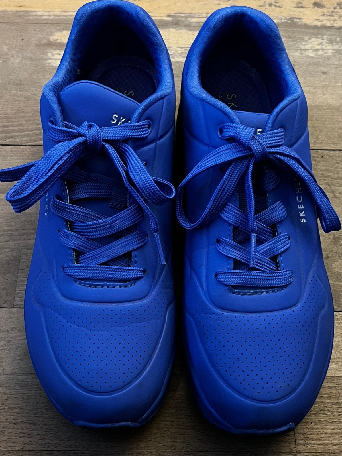 Skechers Uno blauw, Ophalen of Verzenden, Zo goed als nieuw, Blauw, Sneakers of Gympen