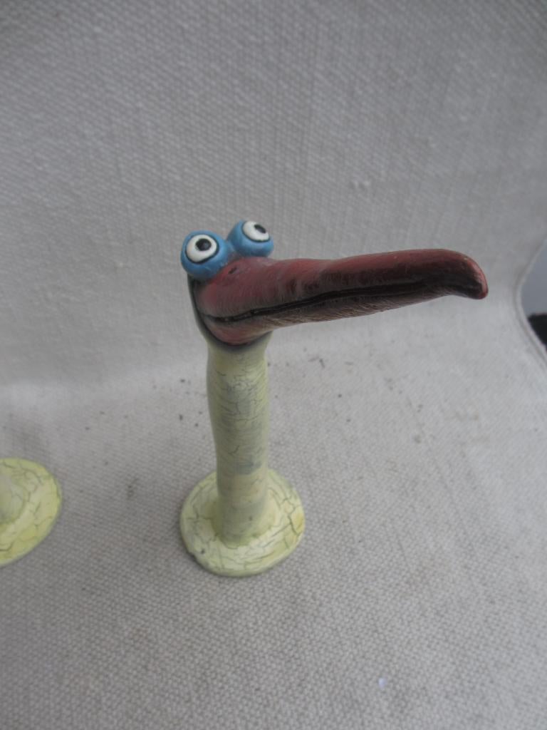 Twee vogel beeldjes van "Kunstenkadootjes", Ophalen of Verzenden, Gebruikt, Dier