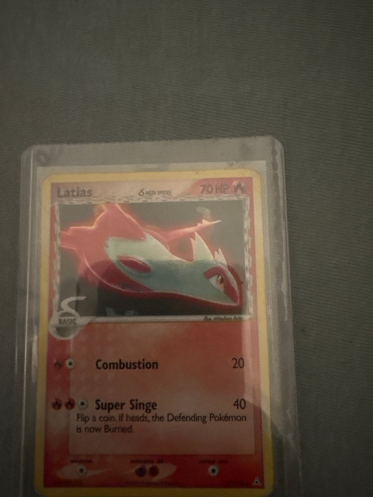 Latias delta Pokémon Kaart - Holo Foil - Basic 70 HP, Ophalen of Verzenden, Gebruikt, Losse kaart, Foil