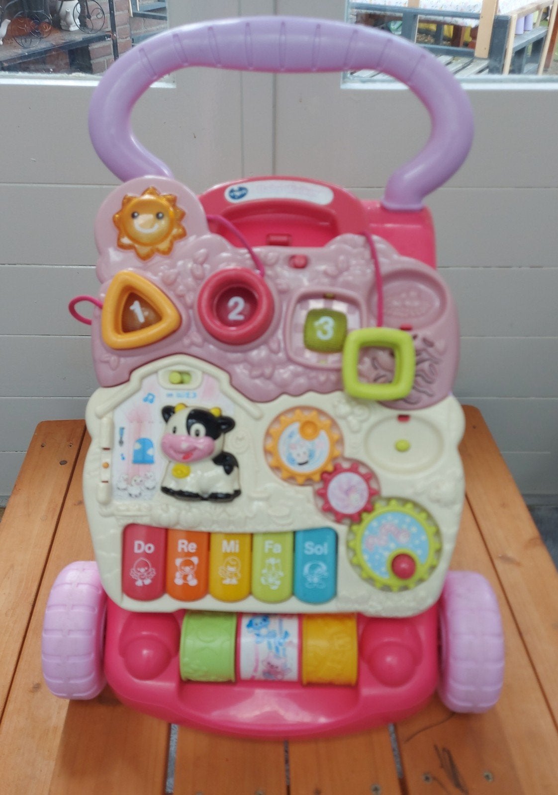 VTech Baby Walker Roze - Leerwagen met Geluid en Licht, Ophalen, Gebruikt, Overige typen, Met licht
