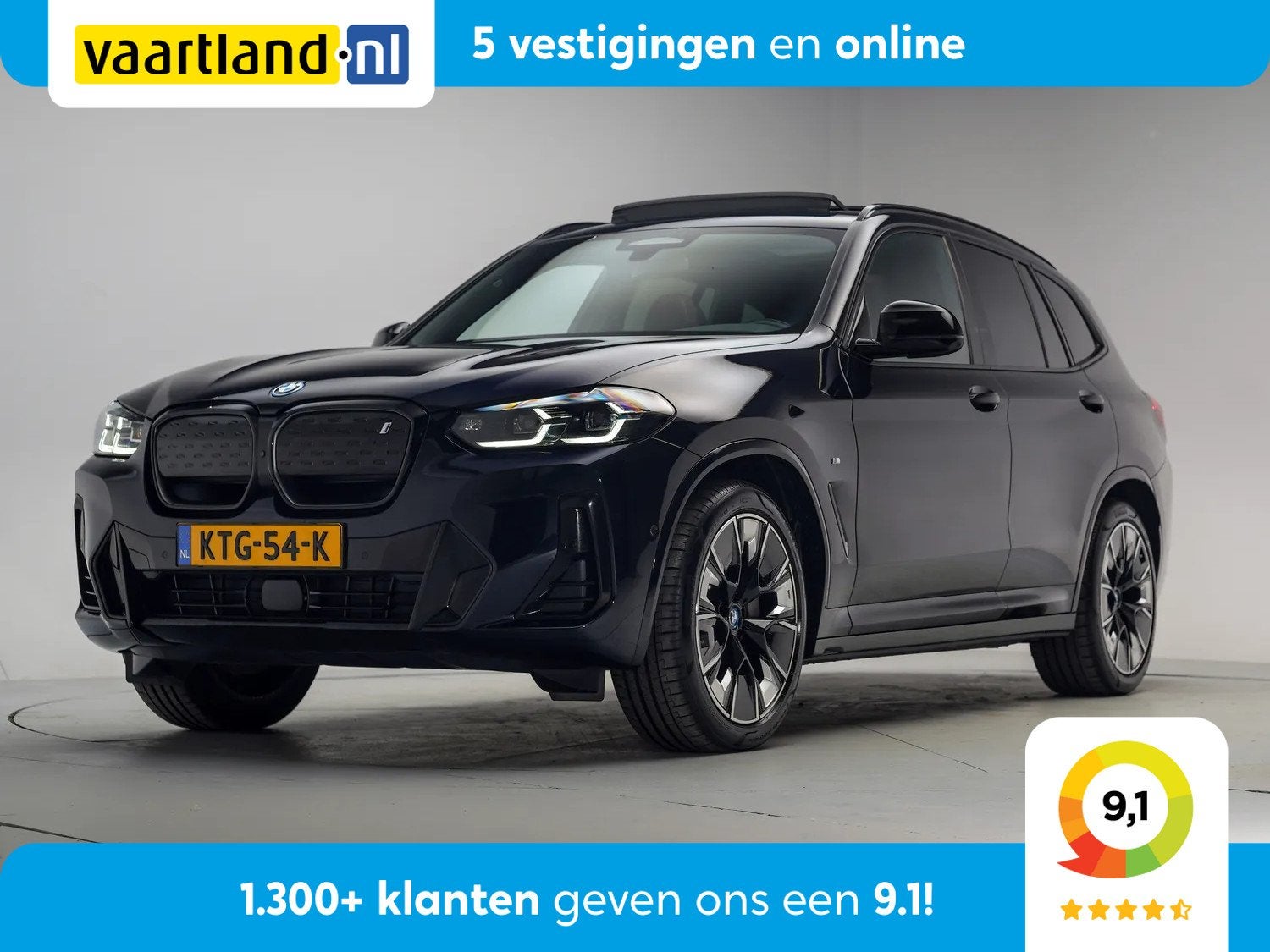 BMW iX3 80 kWh M-Sport High Executive Aut. [ Head-up H/K Pan, Automaat, 0 cilinders, Gebruikt, 750 kg
