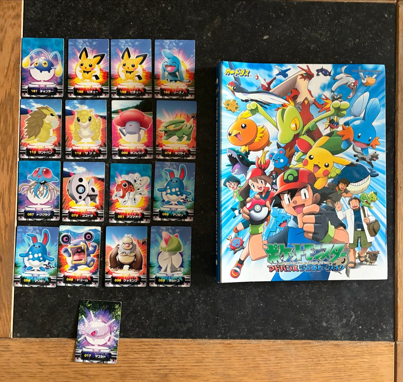 Pokémon Zukan kaarten vintage Bandai - 171 kaarten + binder, Ophalen of Verzenden, Gebruikt, Meerdere kaarten