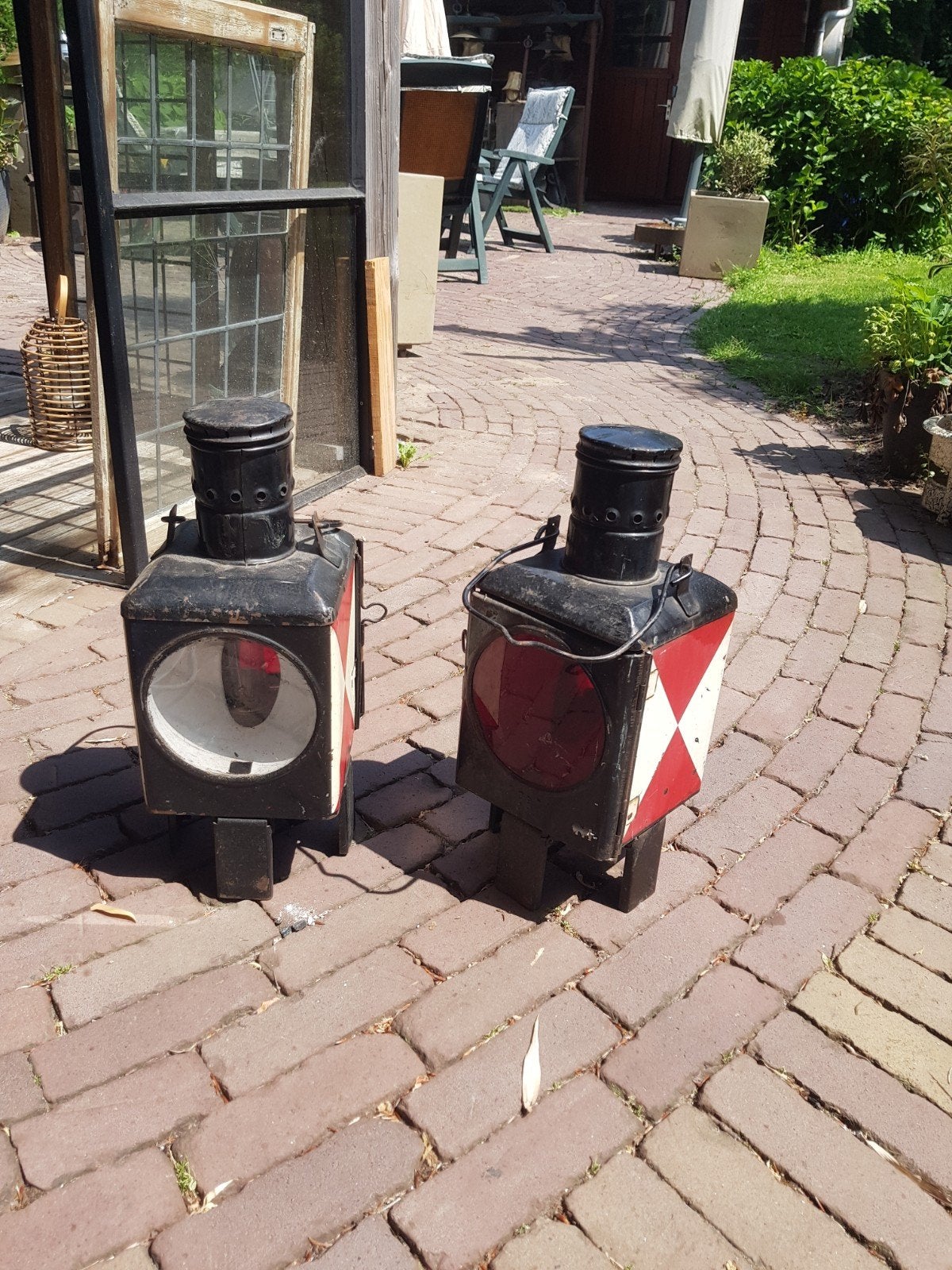 Oude spoorweglampen, Ophalen of Verzenden