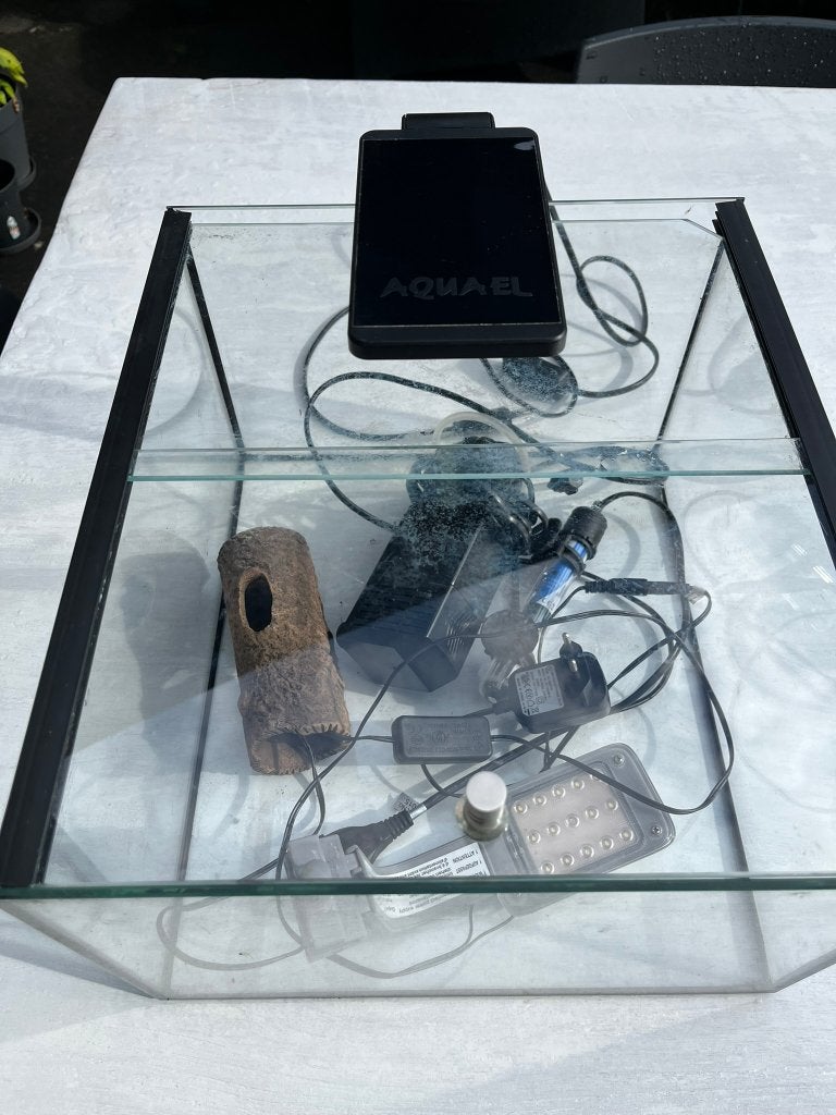 Aquarium, Ophalen, Verwarming, Zo goed als nieuw, Leeg aquarium