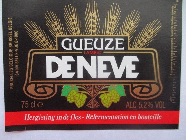 bieretiket Belgie 12-7 (G11) belle vue, Verzamelen, Ophalen of Verzenden, Gebruikt, Overige typen, Overige merken