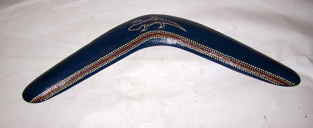 Decoratieve Boemerang met Aboriginal Kunst. Nwst., Ophalen of Verzenden