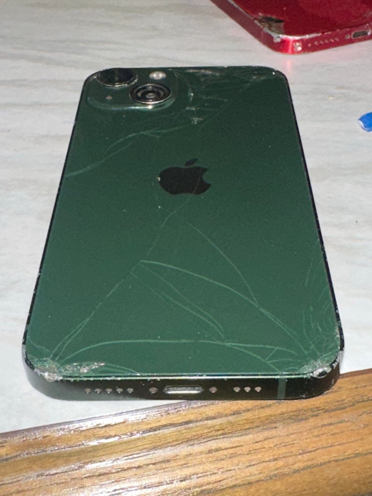 Gebroken iPhone 13 - Groen -, Witgoed en Apparatuur, Ophalen of Verzenden, Gebruikt
