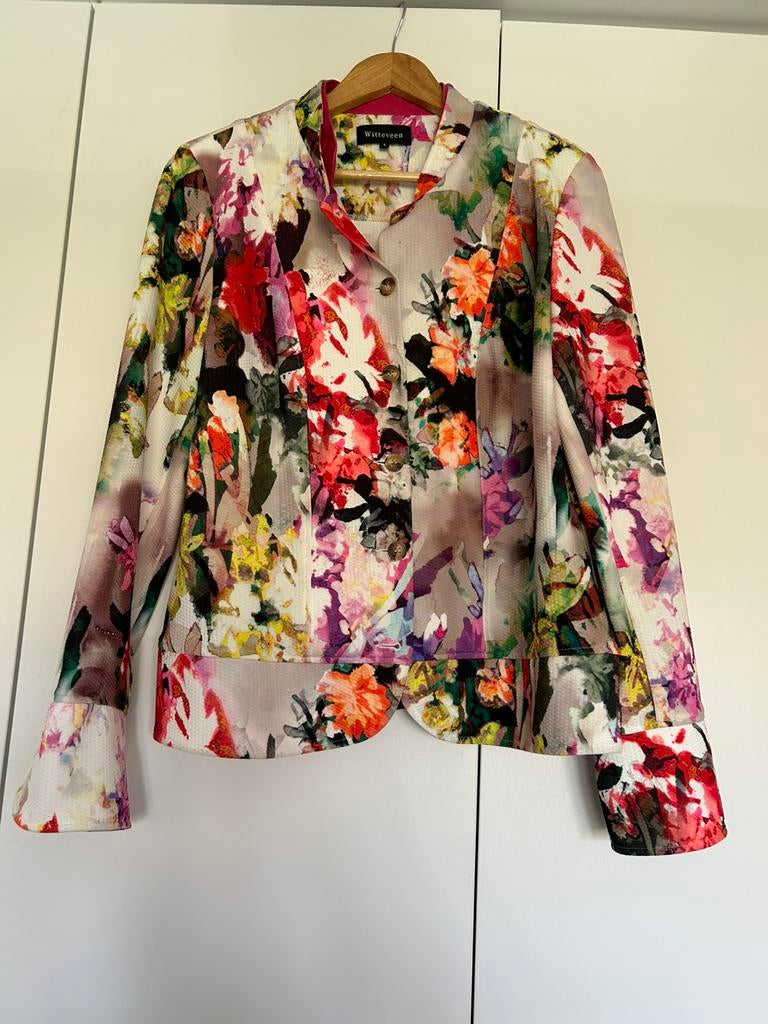 Witteveen blazer maat L / in zeer goede staat, Kleding | Dames, Ophalen of Verzenden, Zo goed als nieuw, Maat 38/40 (M), Blauw