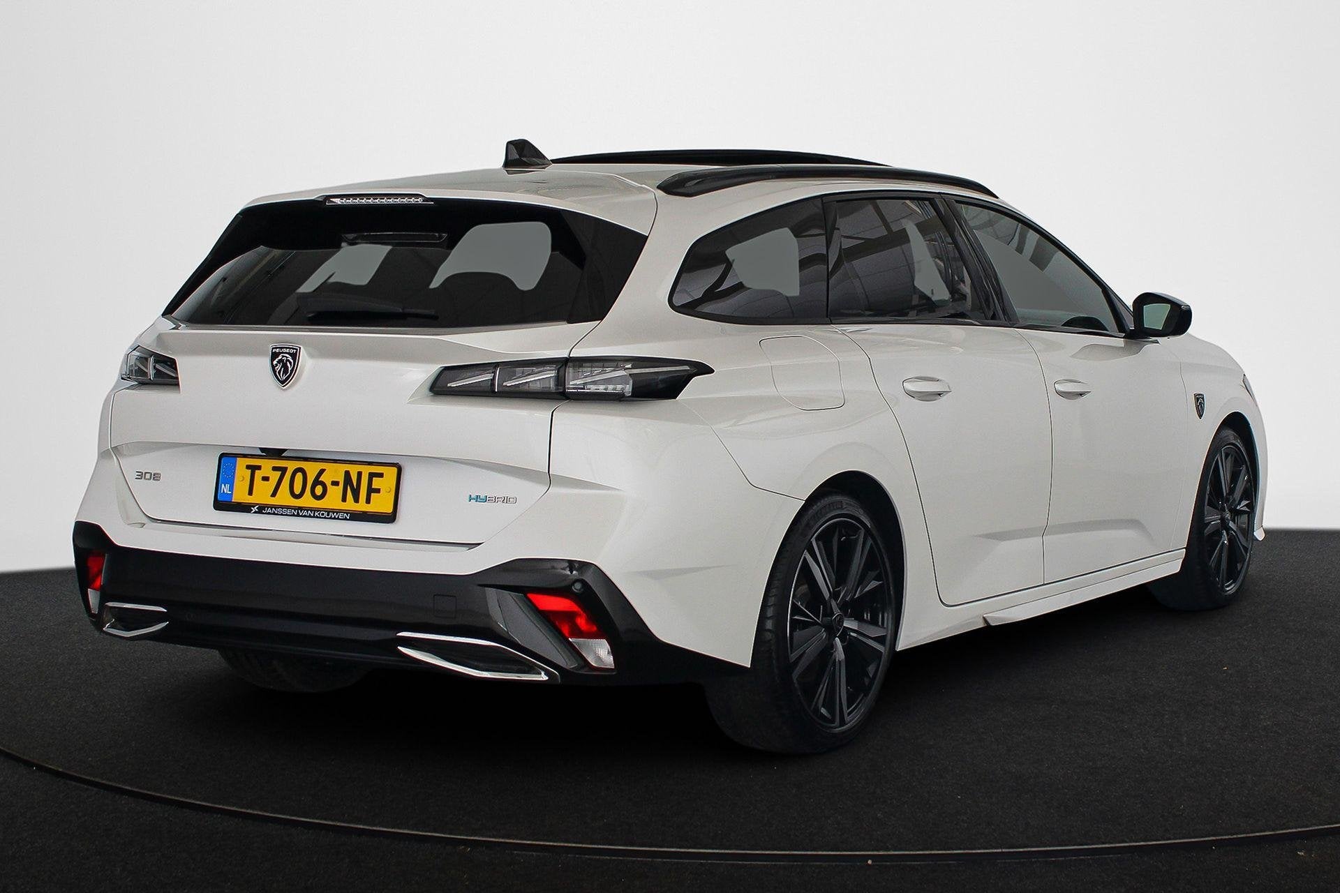 Peugeot 308 SW 1.6 HYbrid 225 GT Pack Business Pano Leder Tr, Auto's, Gebruikt, Euro 6, 4 cilinders, Wit