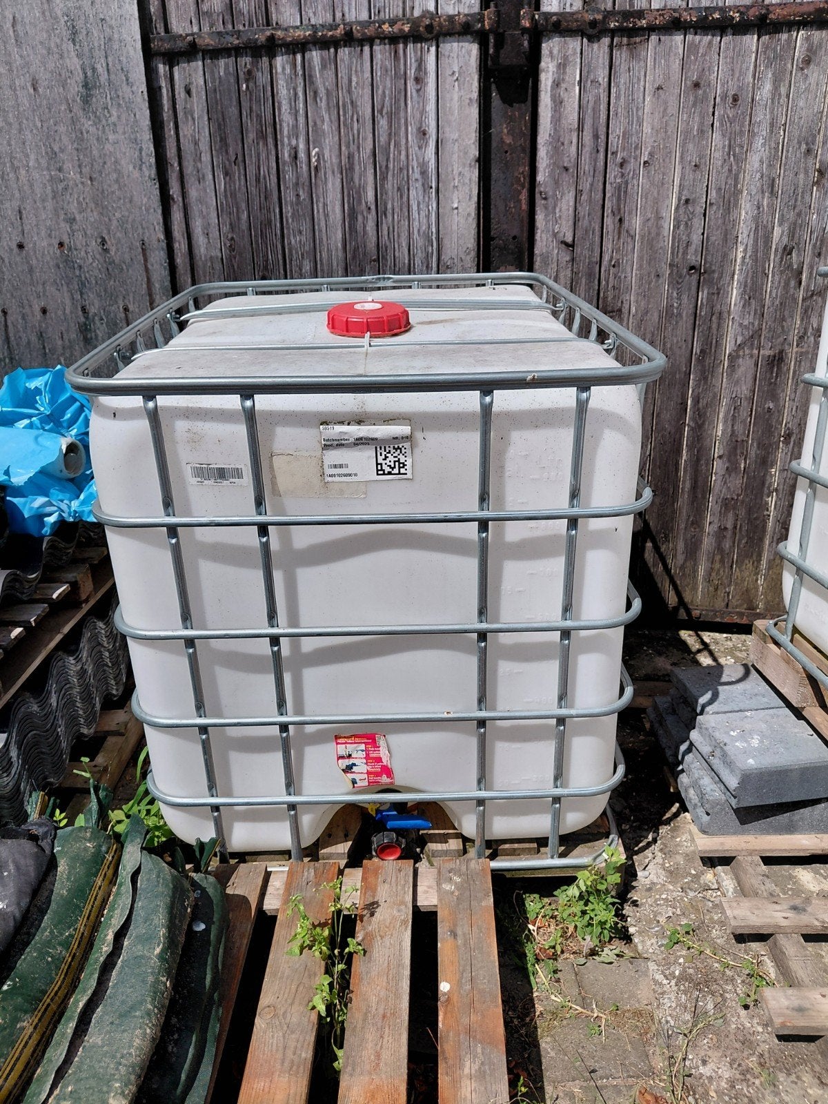 1000 liter vat, 150 liter of meer, Ophalen