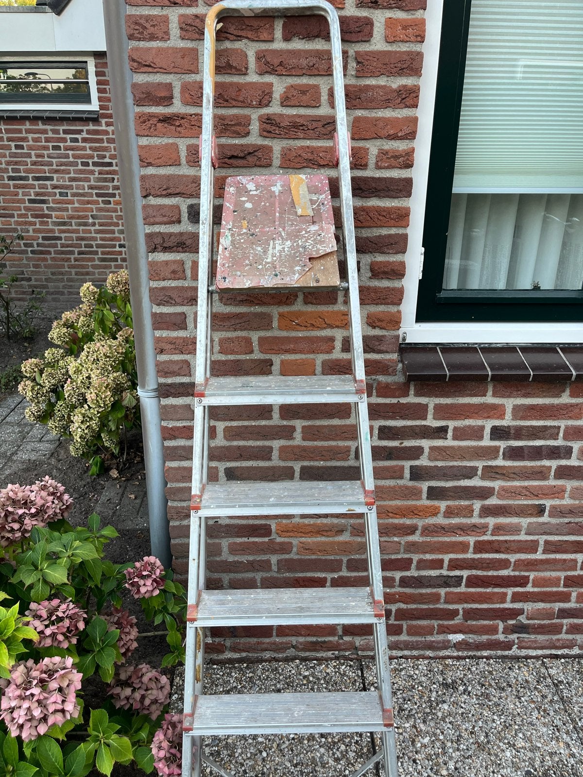 Gebruikte aluminium trap met 5 treden, Ophalen, Gebruikt, Trap, 2 tot 4 meter