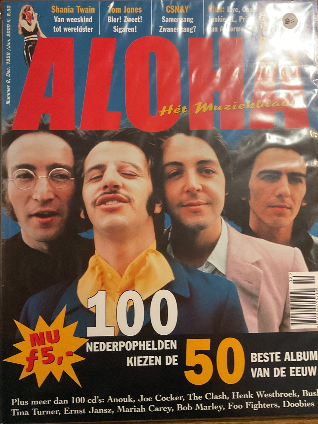 Aloha Muziekblad - The Beatles, Shania Twain, Tom Jones, Verzenden, Zo goed als nieuw, Artiest