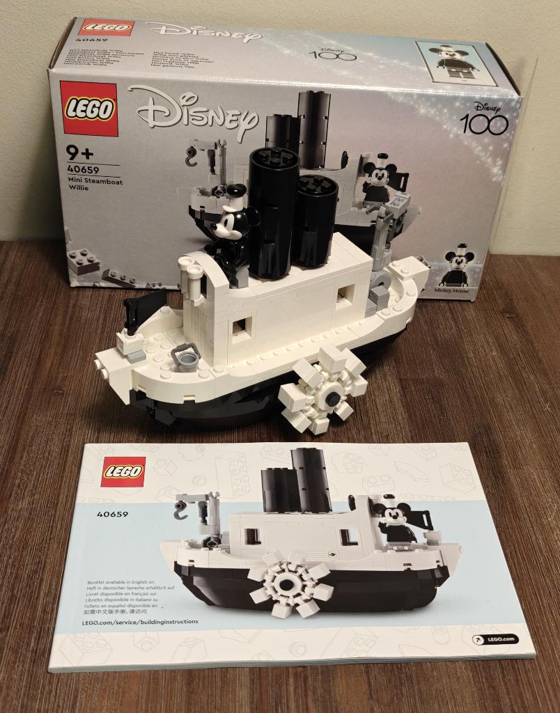 LEGO - Disney - Mini Steamboat Willie 40659, Ophalen of Verzenden, Zo goed als nieuw, Complete set, Lego