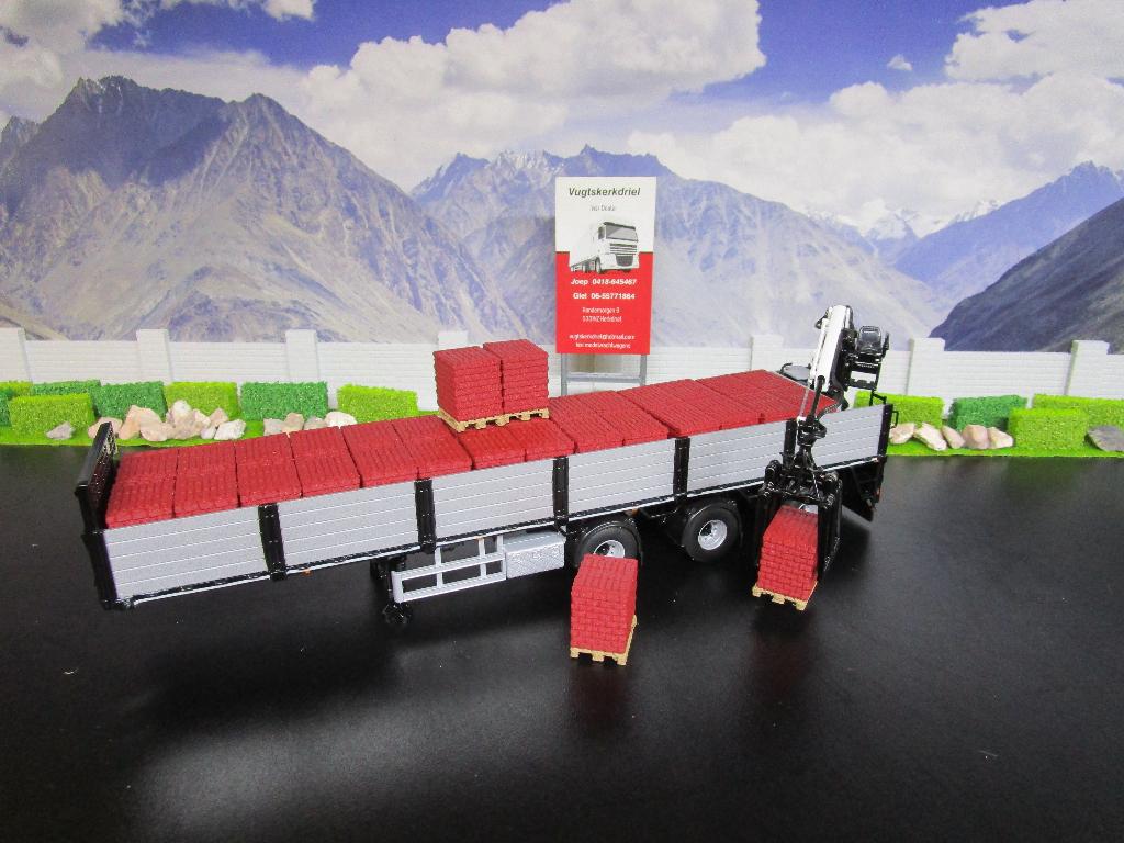 Lading Stenen Rood "Zie Omschrijving , Ex Wsi Oplegger", Hobby en Vrije tijd, Modelauto's | 1:50, Ophalen, Nieuw, Bus of Vrachtwagen