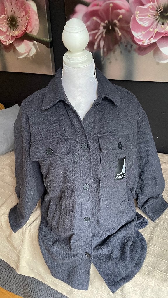 Grijze oversized damesjack H&M, Maat 38/40 (M), H&M, Verzenden, Grijs