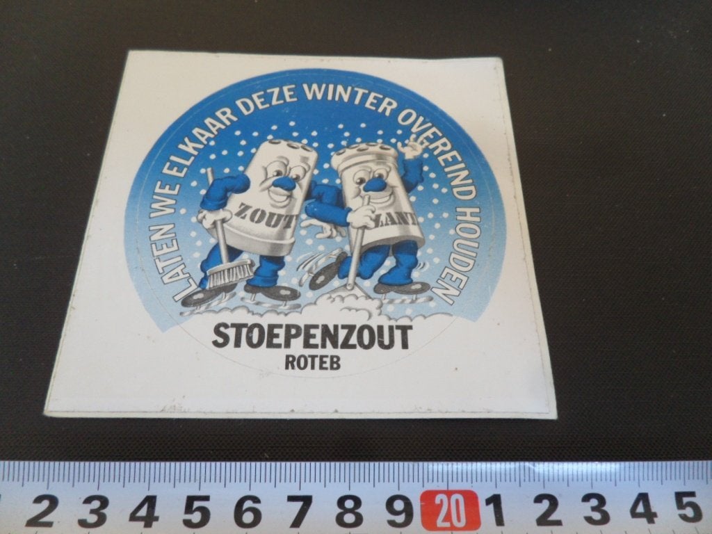 sticker ROTEB STOEPENZOUT Laten we elkaar deze winter overe, Ophalen of Verzenden, Zo goed als nieuw