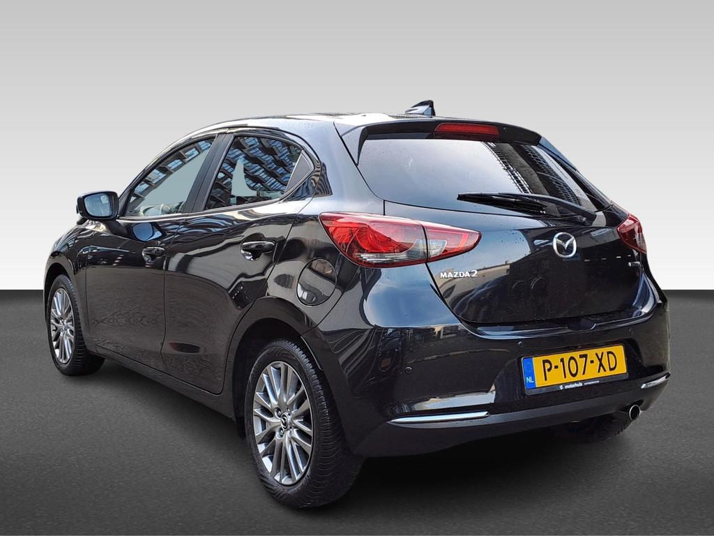 Mazda 2 1.5 SKYACTIV-G 90PK LUXURY NAVI CAMERA HUD LED ECC N, Auto's, 4 cilinders, Zwart, Origineel Nederlands, Bedrijf