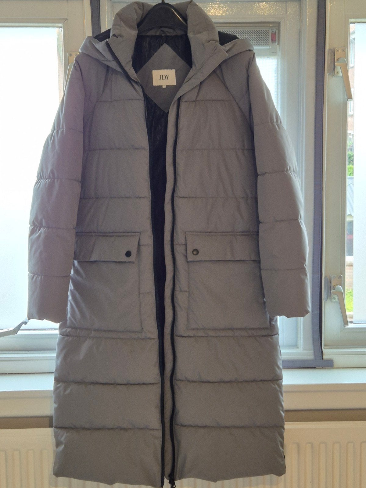 dames grijze warme jas zgan! JDY grijs, Kleding | Dames, Jassen | Winter, Ophalen of Verzenden, Zo goed als nieuw, Maat 42/44 (L)