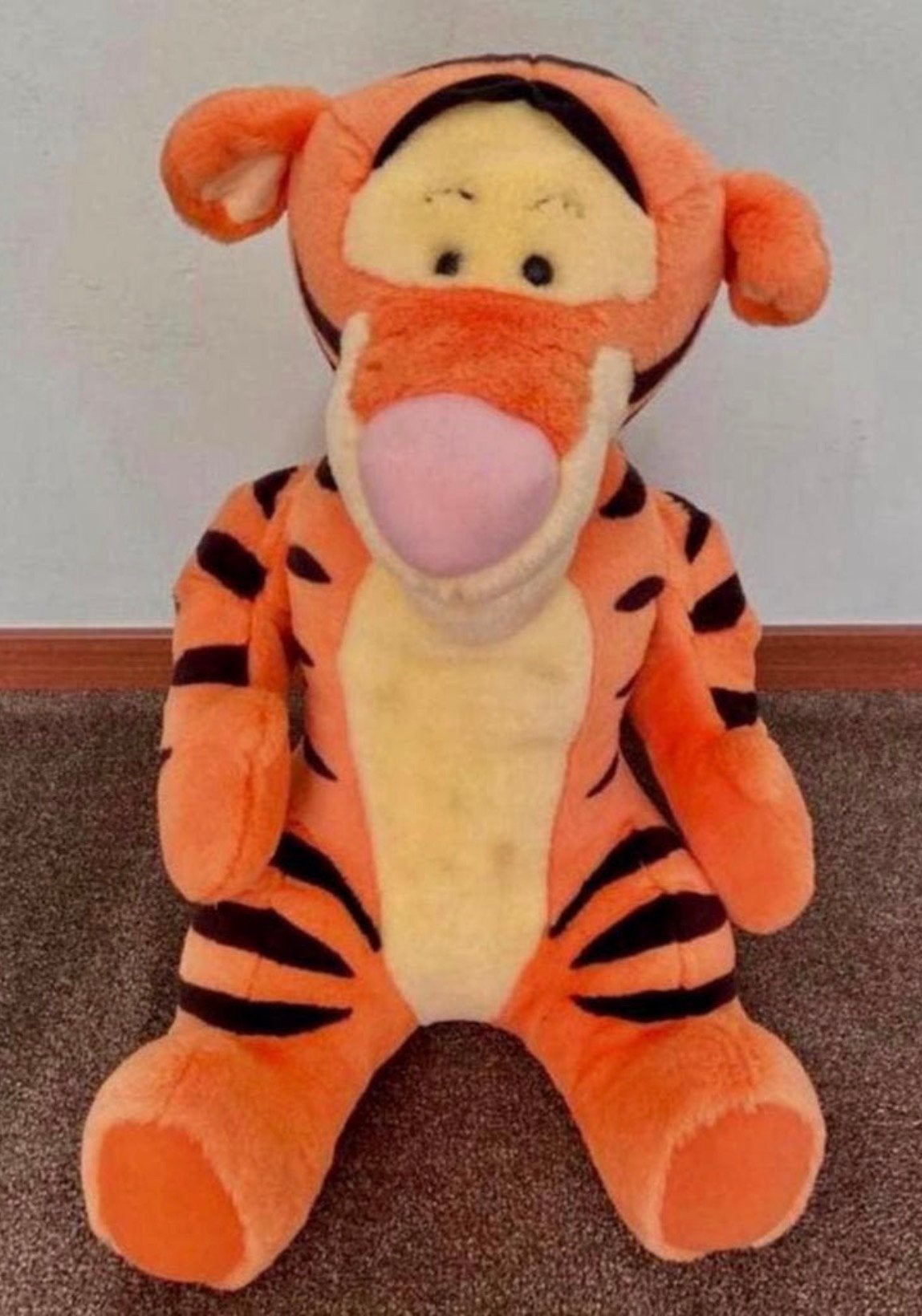 Schattige Winnie de Poeh Tijgertje knuffel, Oranje, Gebruikt, Disney, Ophalen of Verzenden