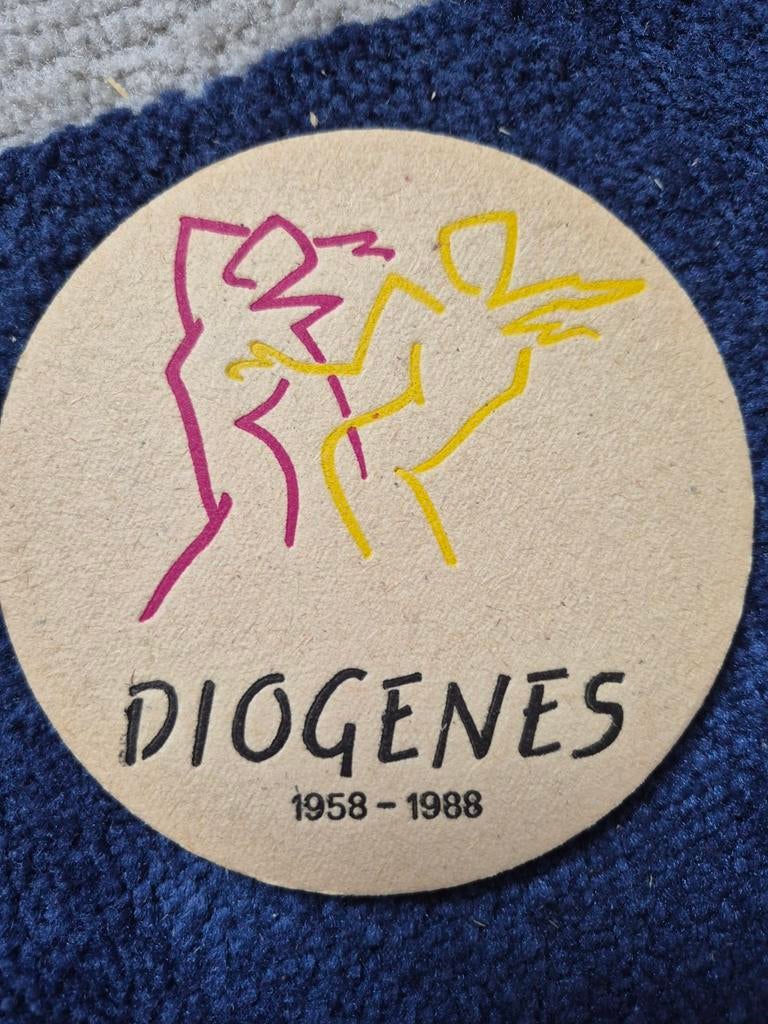 Vintage Amstel Diogenes bierviltje 1958-1988, Ophalen of Verzenden