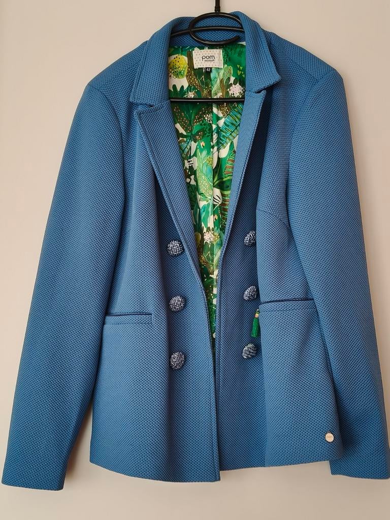 Prachtige Pom Amsterdam blazer maat 42 wafelstof, Maat 42/44 (L), Zo goed als nieuw, Pom Amsterdam, Verzenden