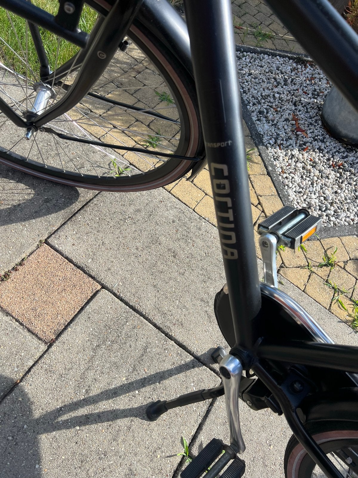 Cortina Transportfiets Zwart - Zo goed als nieuw, Terugtraprem, 53 tot 56 cm, Versnellingen, Zo goed als nieuw