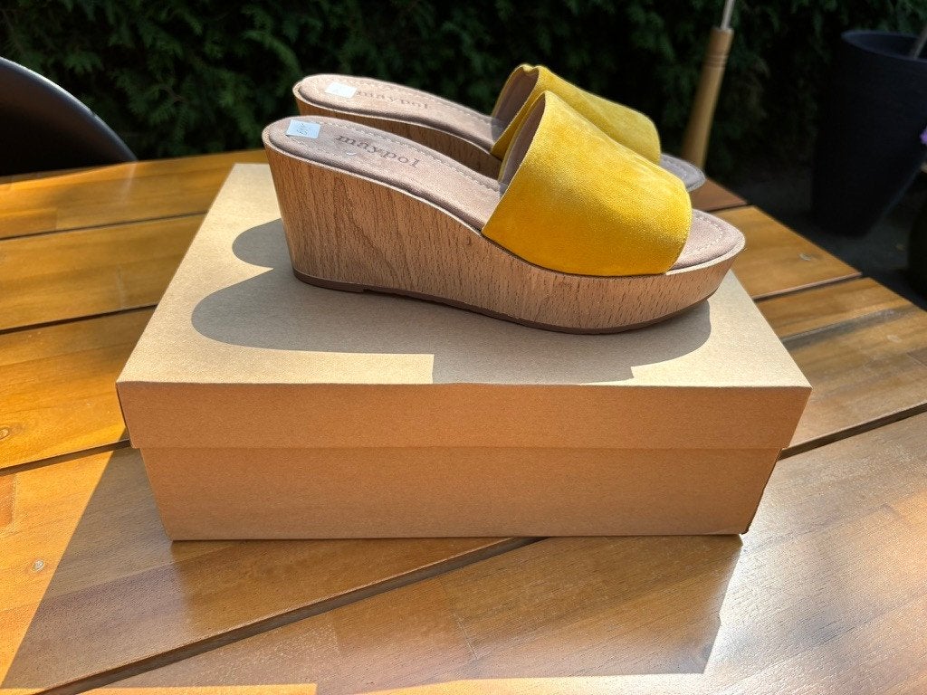 Maypol Platform Slippers | Handgemaakt | NIB | Maat 40, Kleding | Dames, Maypol, Maypol, Maypol, Instappers