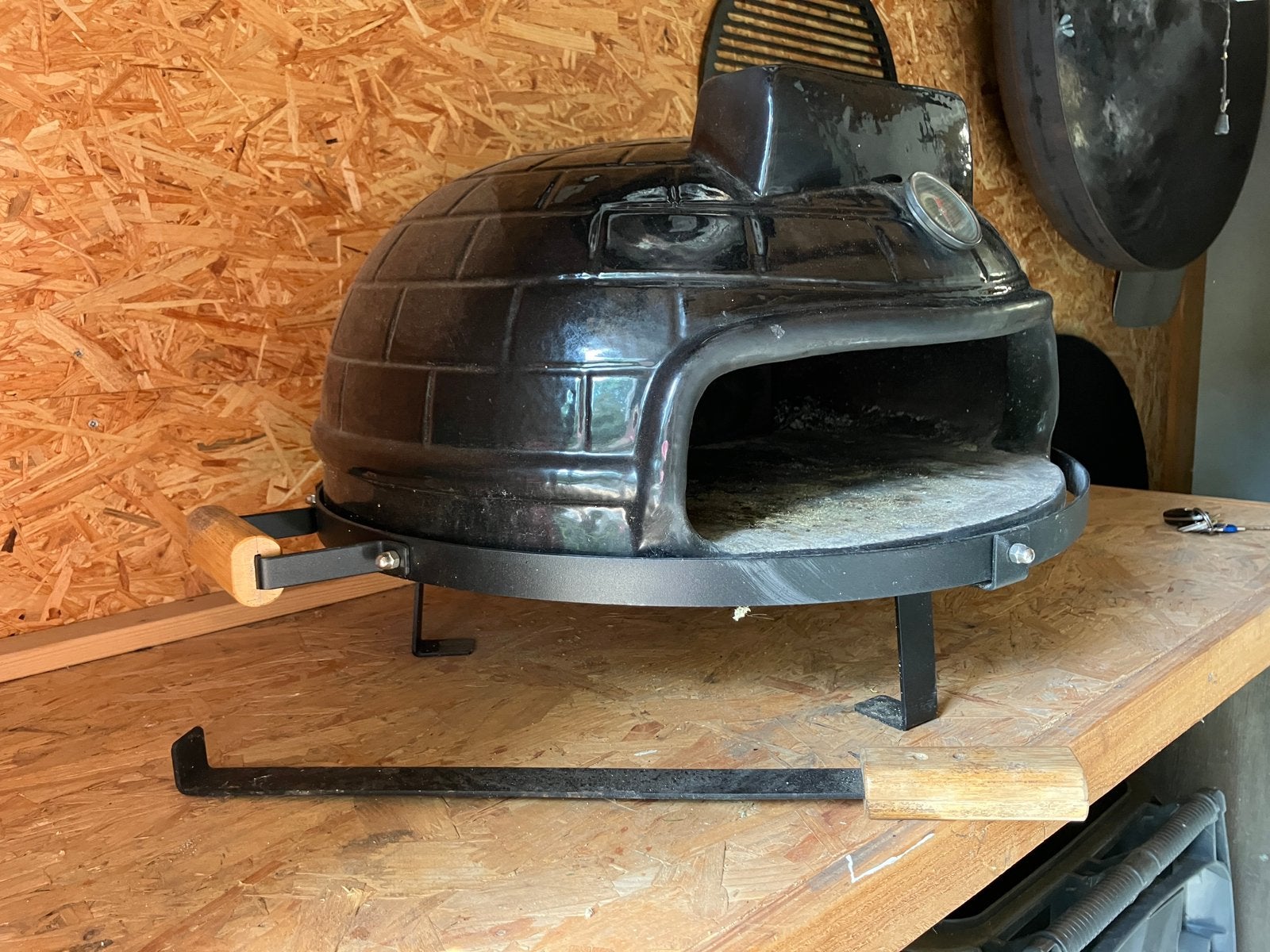 Zwarte Houtgestookte Pizza-oven, Ophalen, Gebruikt