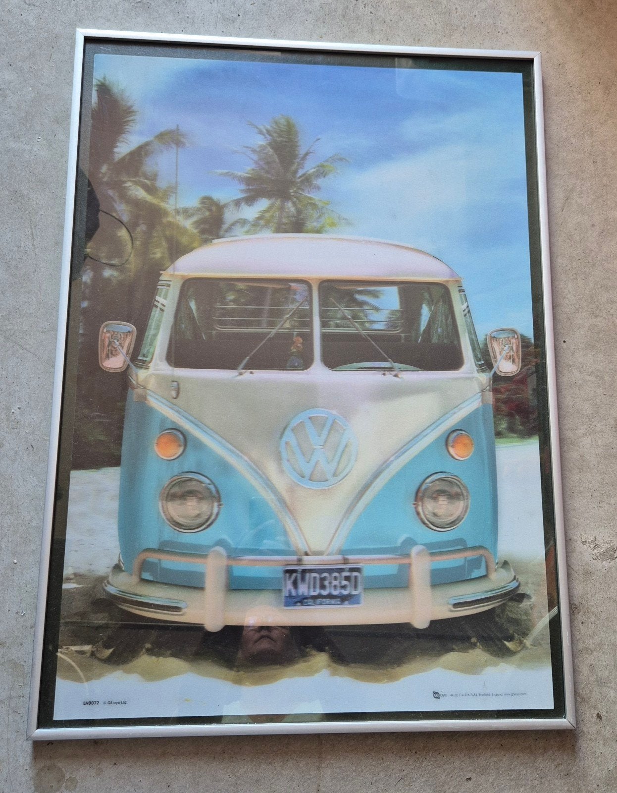 Volkswagen T1 Bus Lenticulaire 3D poster in lijst, Ophalen, Zo goed als nieuw