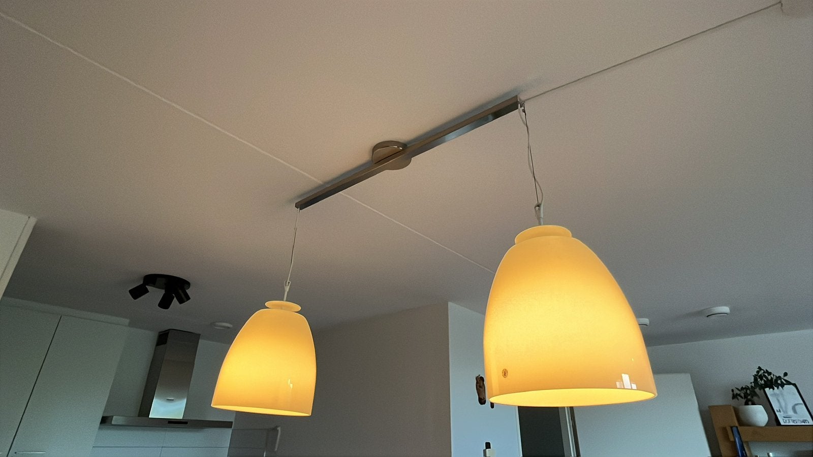 Glazen lampen met Lightswing ophangsysteem, Huis en Inrichting, Ophalen, Gebruikt