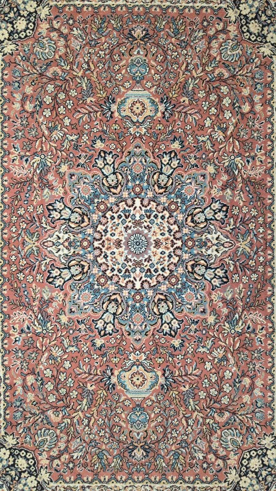 Vintage oosters Kashbah vloerkleed medallion Pink 140x205cm, Blauw, 150 tot 200 cm, 200 cm of meer, Ophalen of Verzenden