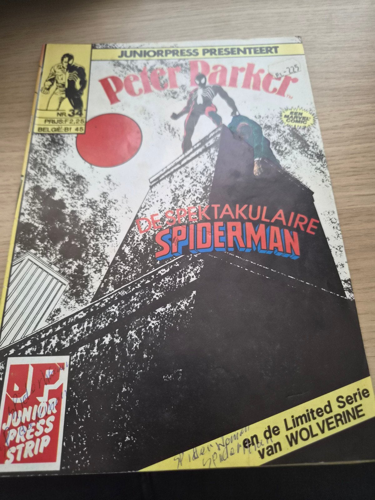 Junior Press Peter Parker: De Spektakulaire Spiderman Nr. 34, Eén stripboek, Ophalen of Verzenden, Gelezen, Stan Lee