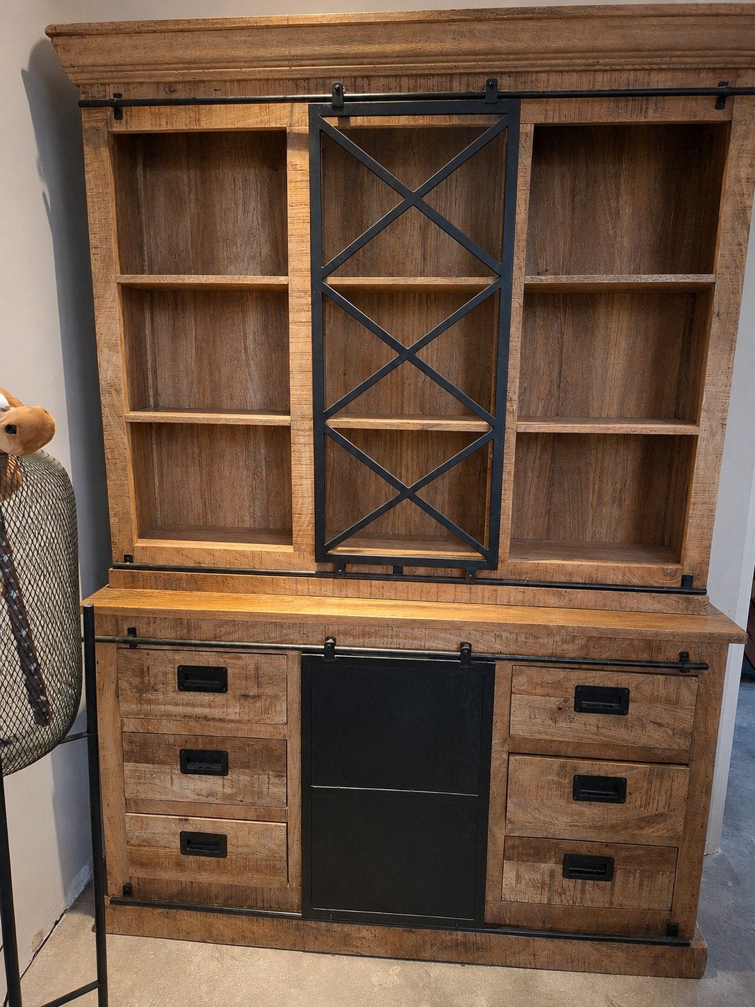 Mangohout buffetkast, Huis en Inrichting, Kasten | Buffetkasten, Ophalen, Zo goed als nieuw, 25 tot 50 cm, 150 tot 200 cm