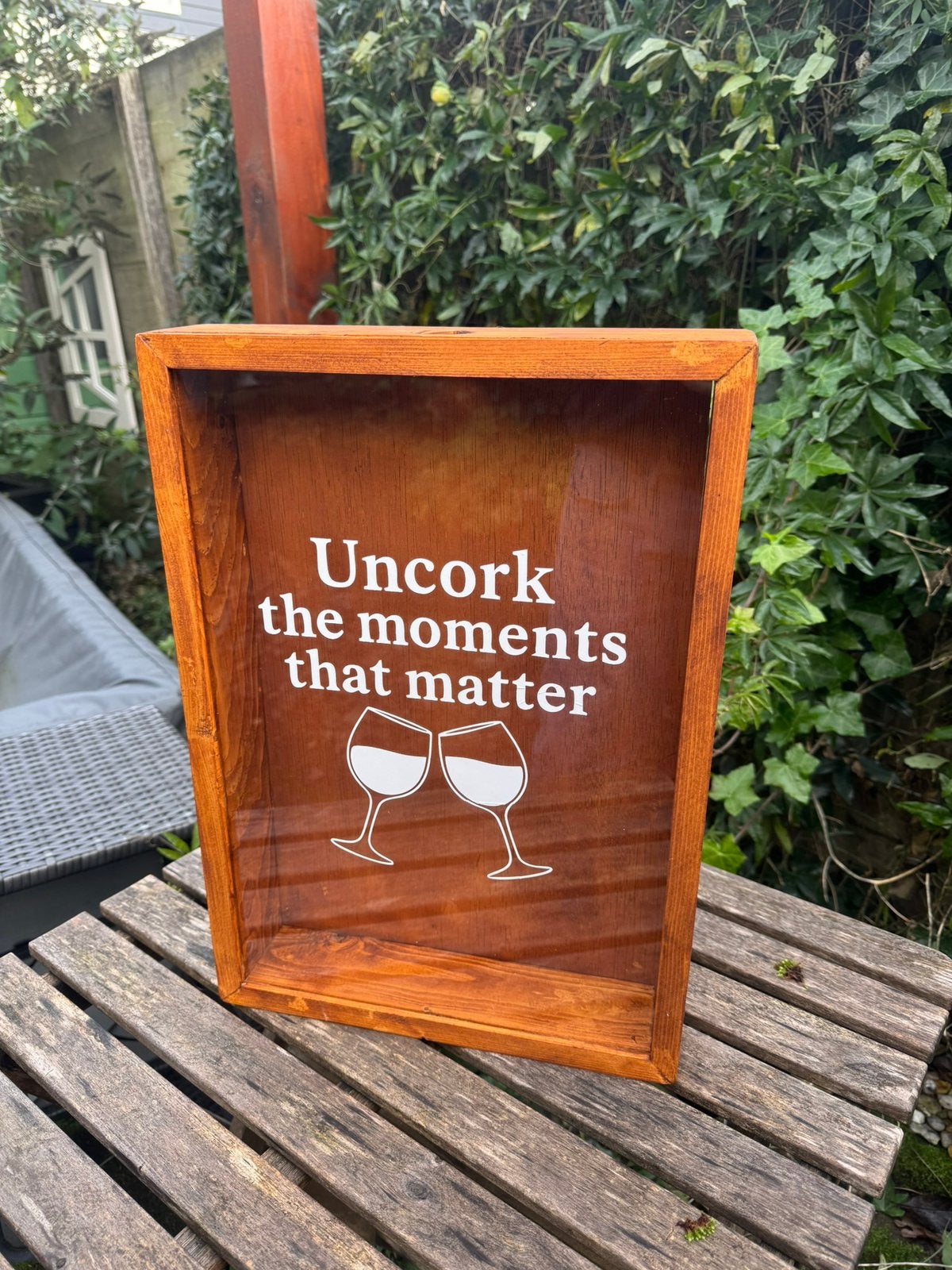 Cork Collector – Handgemaakte wijnkurken verzamelbox, Hout, Nieuw, Ophalen of Verzenden, Modern