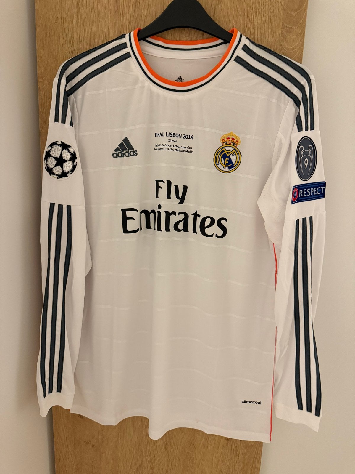 Real Madrid 2013/2014 Sergio Ramos #4 Thuisshirt Maat XL, Verzenden, Wit, Maat 56/58 (XL), Zo goed als nieuw