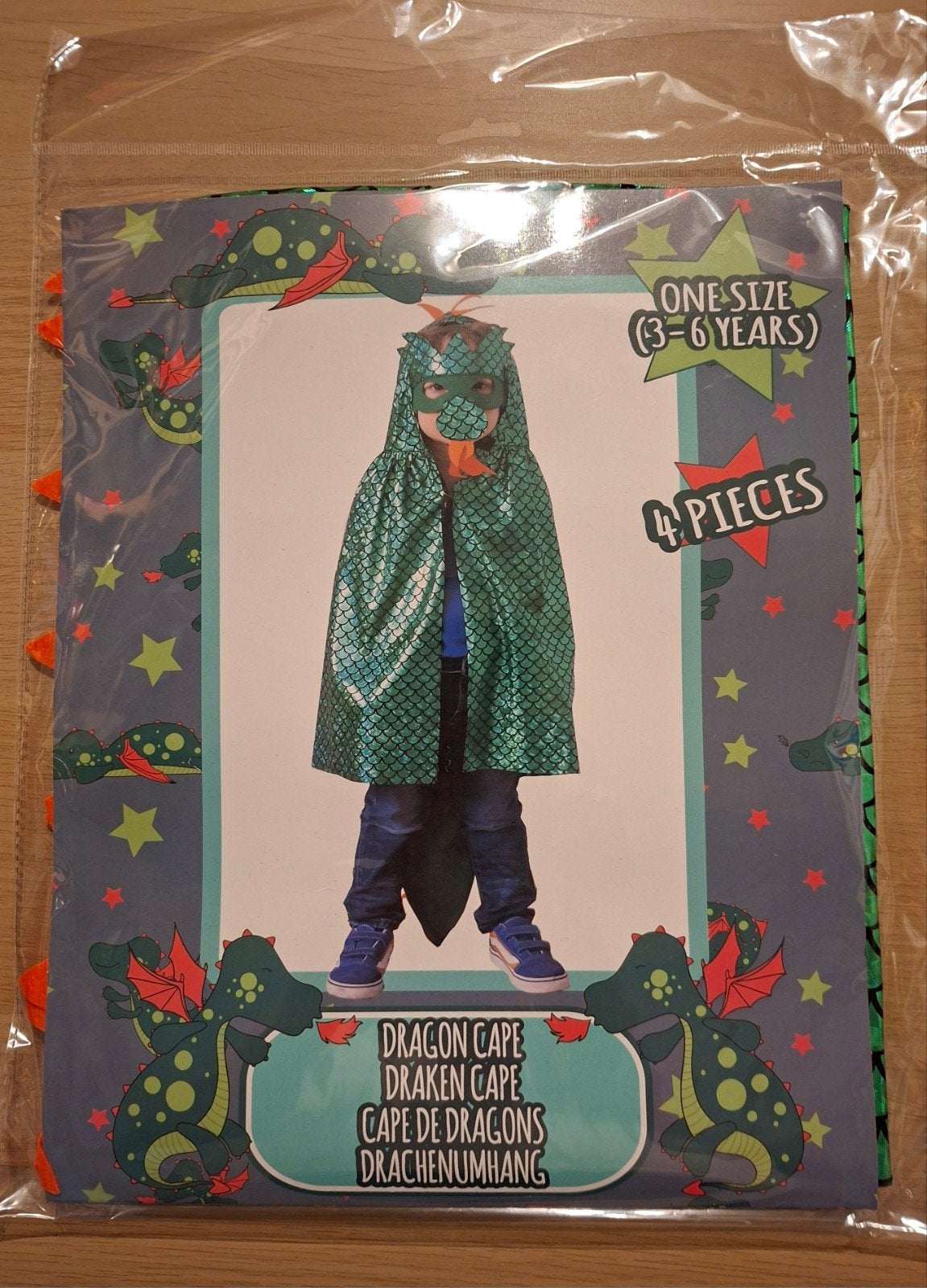 Draken cape en masker - Verkleedset voor kinderen, Ophalen of Verzenden, Nieuw, Jongen of Meisje