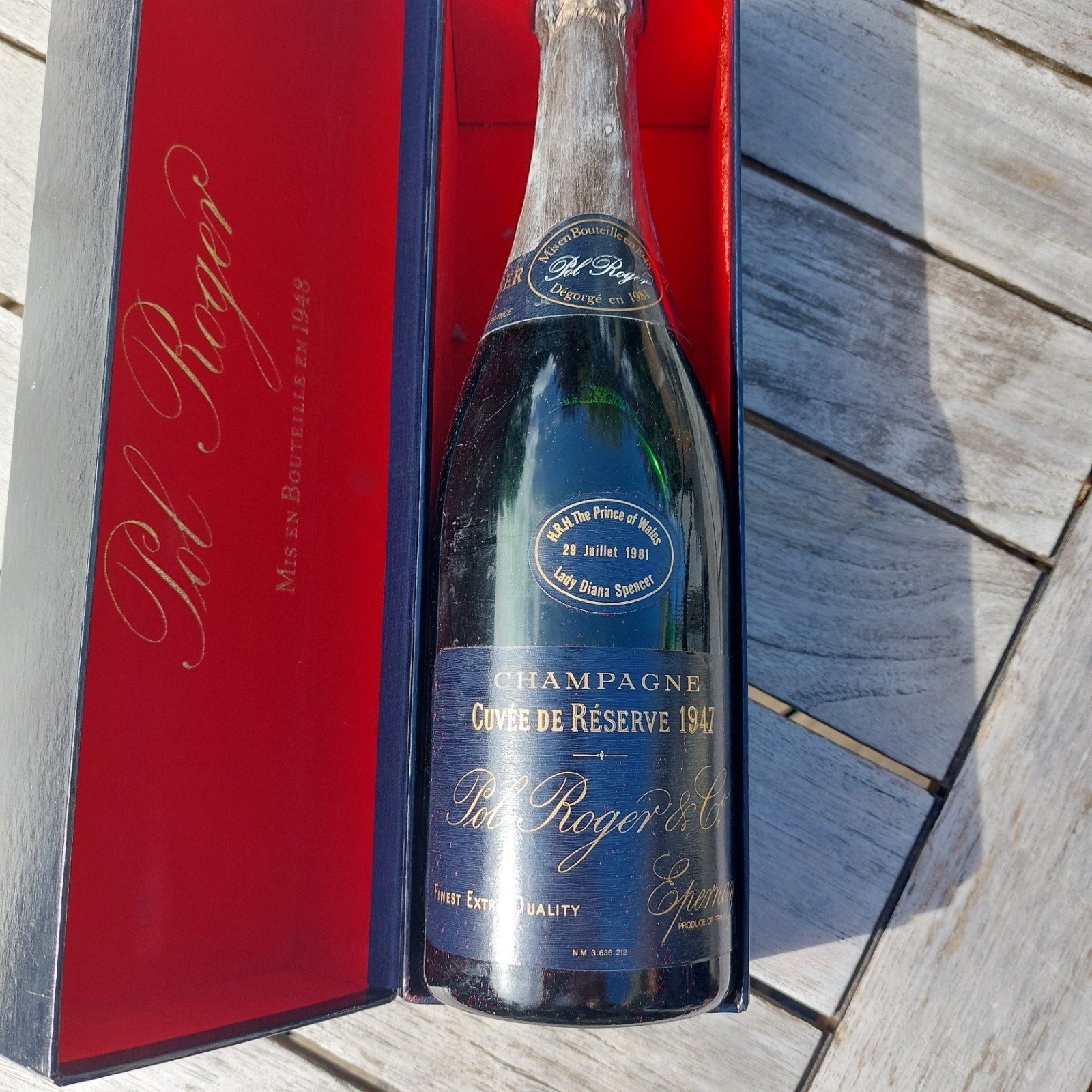 Pol Roger Champagne Cuvée de Réserve 1947, Gebruikt, Frankrijk, Ophalen of Verzenden, Champagne