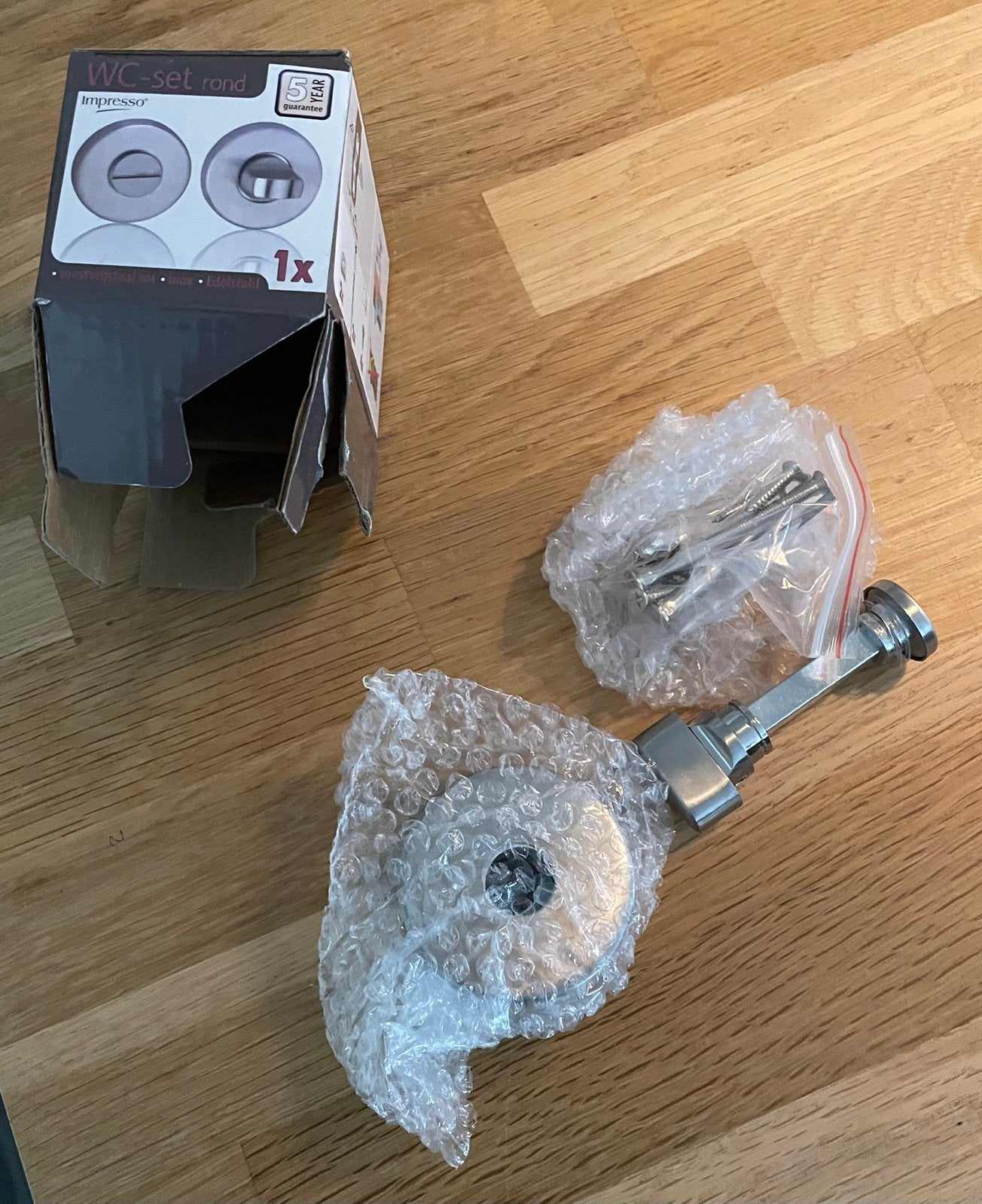 Wc sluiting ronde rozet rvs, Ophalen of Verzenden, Nieuw, Rvs, Slot