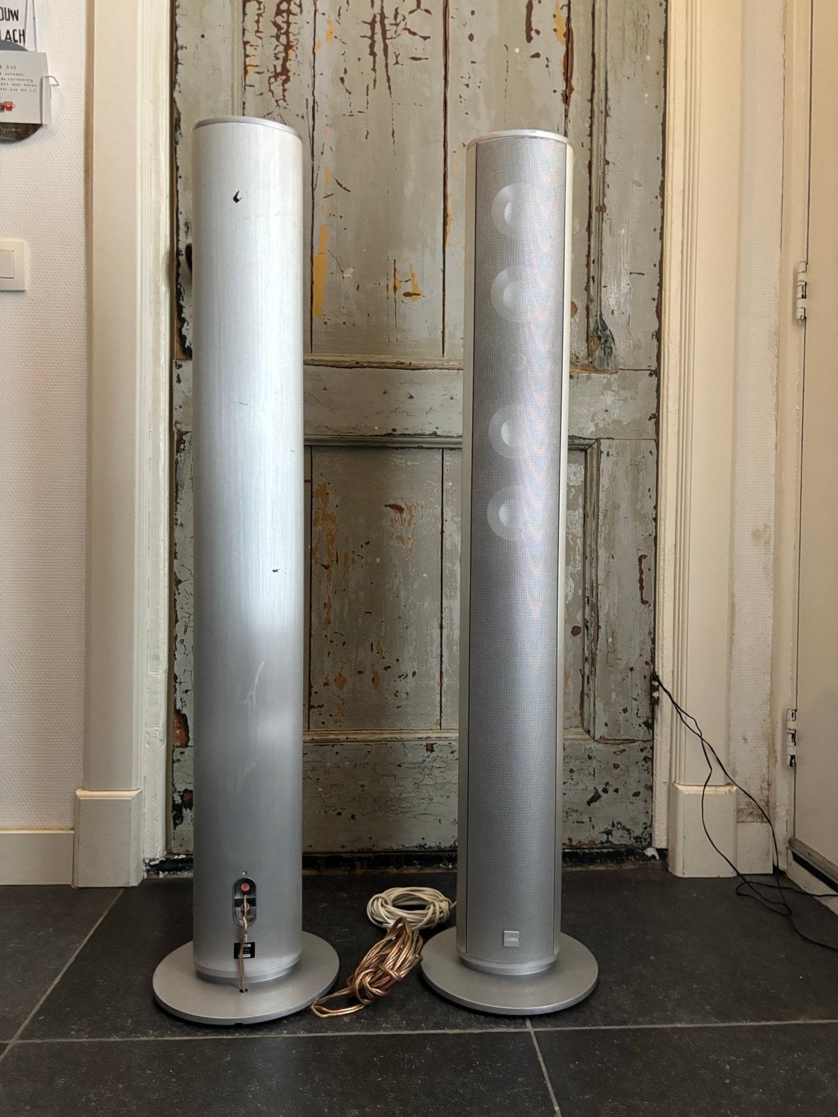 Canton CD 200 Vloerstaande Luidsprekers - Zilver, Audio, Tv en Foto, Vloerstaande luidspreker, Gebruikt, 60 tot 120 watt, Ophalen