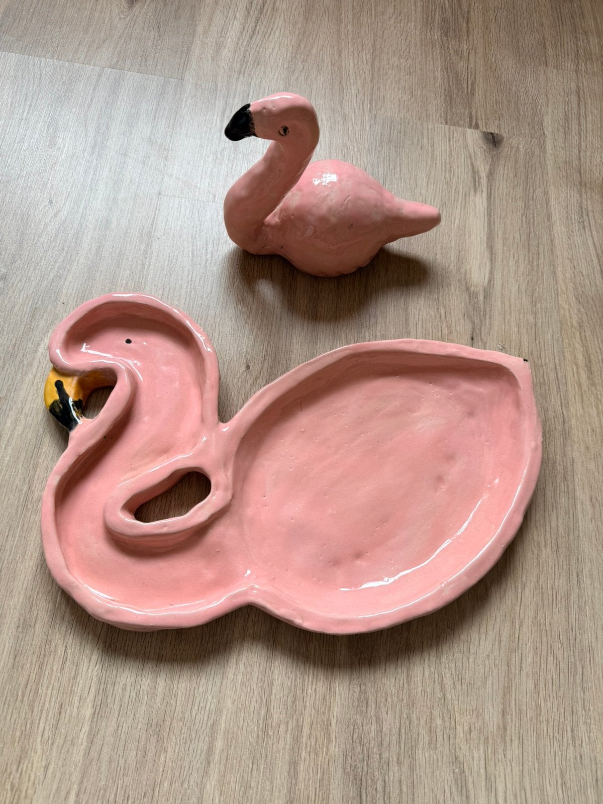 Handgemaakte Flamingo keramiek, Antiek en Kunst, Ophalen