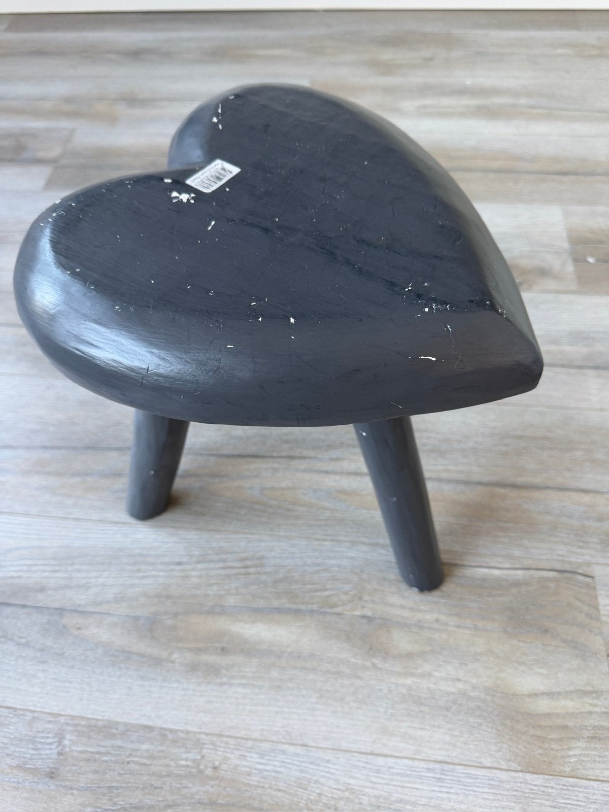 Stevige kruk hart vorm, Ophalen of Verzenden, Zo goed als nieuw, Hout